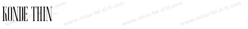 Konde Thin字体转换